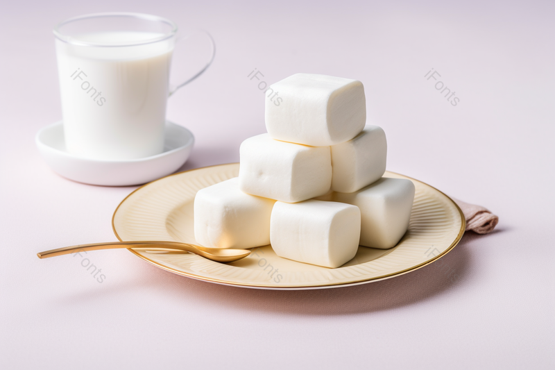 刀切小馒头和玻璃杯的酸奶,高清,摄影图,摄影图片,图片大全,摄影图免费下载